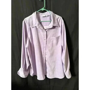 Venezia Lavender microsuede button down size 2X